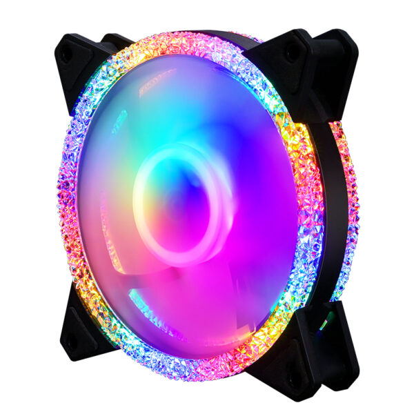 Colorful LED Rainbow Light Computer Case rgb pc fan