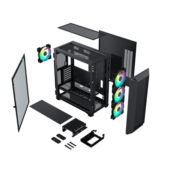 gaming case EATX Tempered Glass computer case CD817 (1)